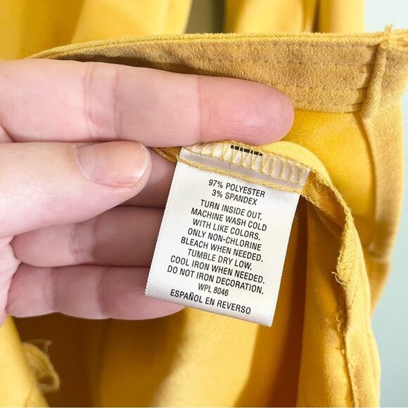 Plus Size JM Collection Women Yellow Suedelike Button Down 3/4 Sleeve Size 3X - Picture 12 of 12